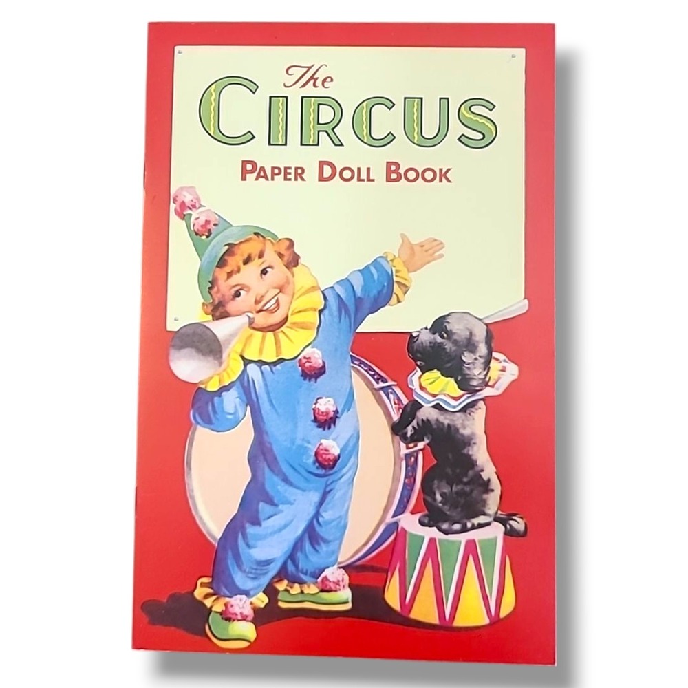 The Circus Paper Doll Book B Shackman 1998 #7700 Uncut Vintage Style‎ Clown Dog